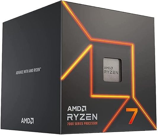 AMD Ryzen 7 7700 8-Core, 16-Thread Desktop Processor, with AMD Wraith Prism Cooler, up to 5.3GHz
