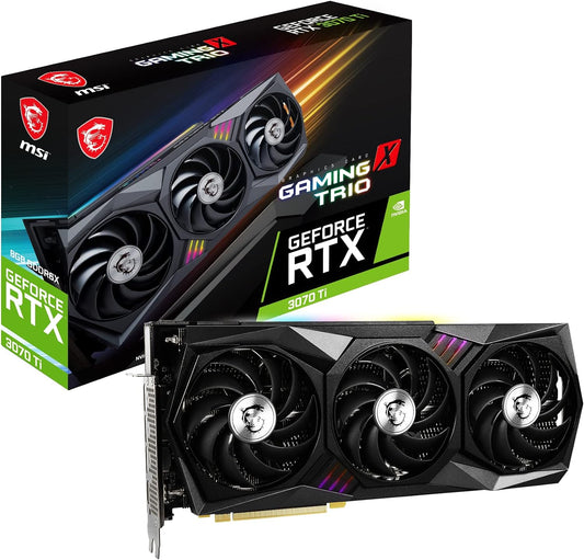 MSI GeForce RTX 3070 Ti GAMING X TRIO 8G Gaming Graphics Card - NVIDIA RTX 3070 Ti, GPU 1830 MHz, 8 GB GDDR6X Memory, Black