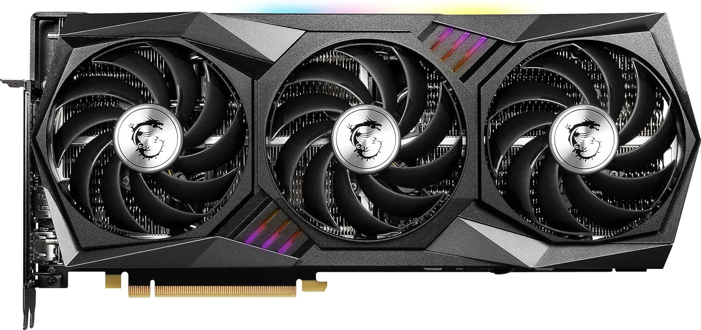 MSI GeForce RTX 3070 Ti GAMING X TRIO 8G Gaming Graphics Card - NVIDIA RTX 3070 Ti, GPU 1830 MHz, 8 GB GDDR6X Memory, Black